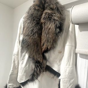 Leather/fur jacket size M